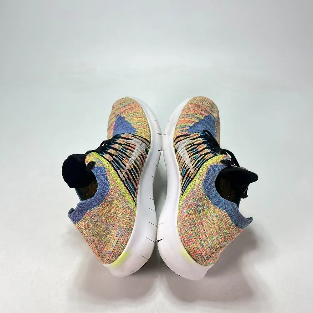 Nike Free RN Flyknit 2017 Multicolor Running Shoes 942839-101 Women's Size 8.5